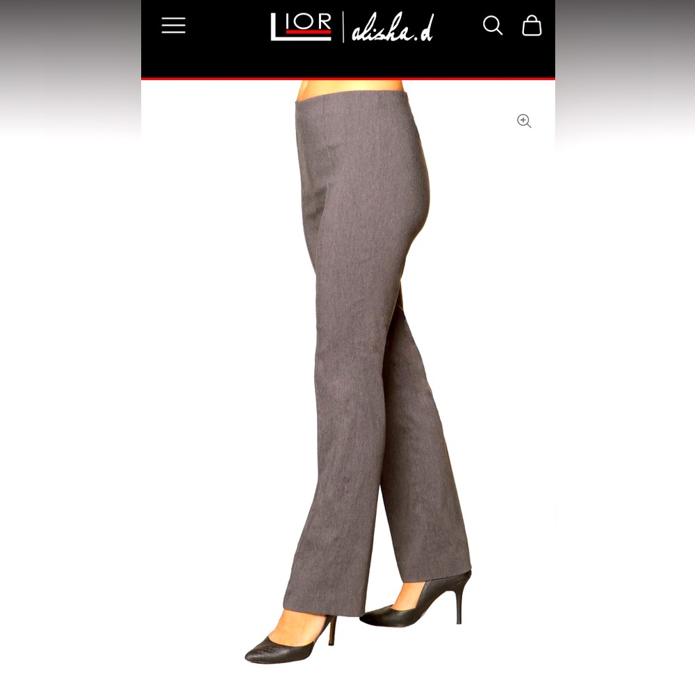 NWT, LIOR Paris stretch pull on pants, size 14, Black